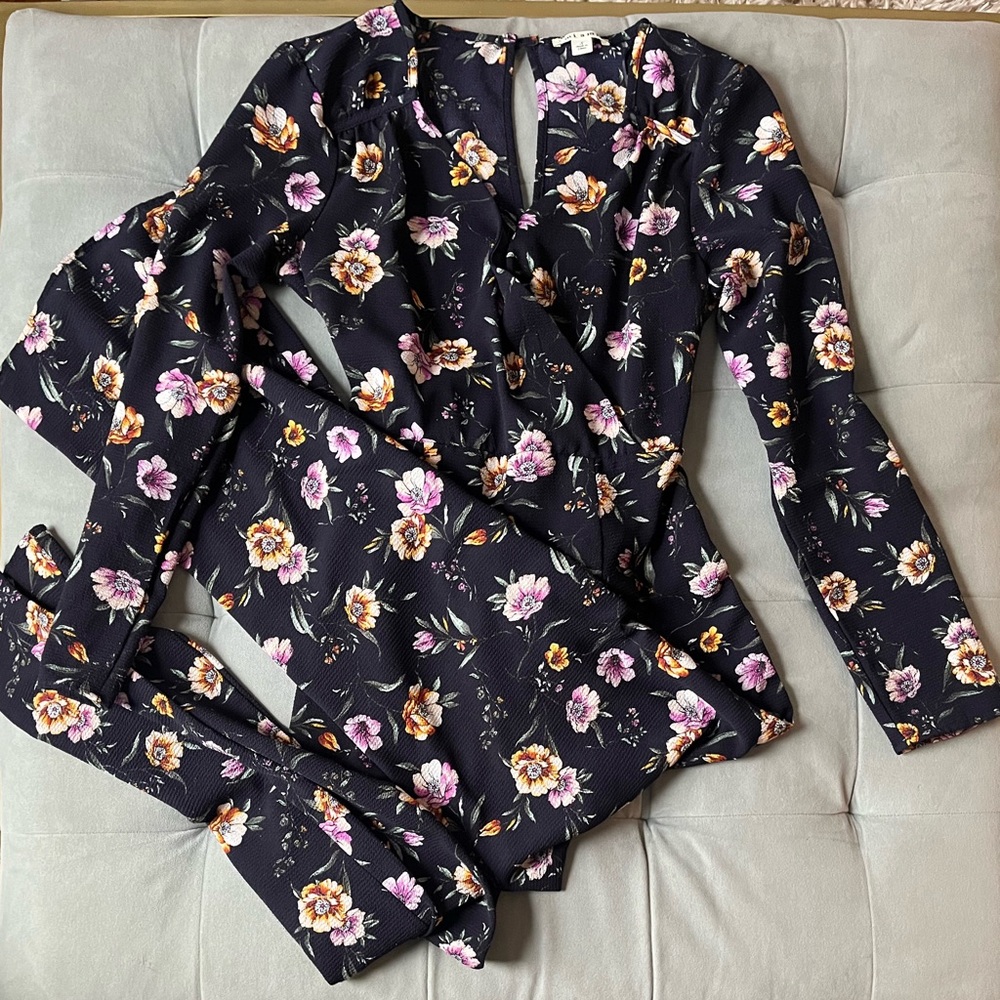 Floral Long Sleeve Jumpsuit